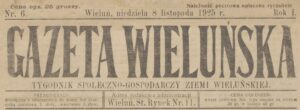 Art. 2 Gazeta Wieluńska 8.11.1925