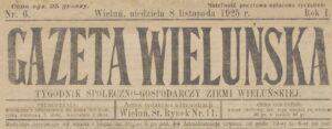 Gazeta wieluńska sprzed 100 lat